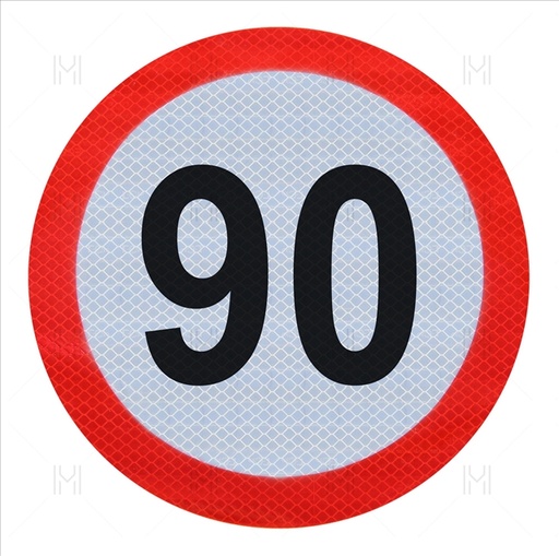 [RPR 4025] Autocolant Limitatoare Viteza Reflectorizant 90 km/h, Diametru 20 cm ( 200 mm )
