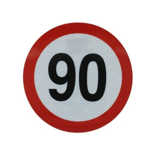[RPR 1188] Autocolant Limitatoare Viteza Reflectorizant 90 km/h, Diametru 20 cm ( 200 mm )