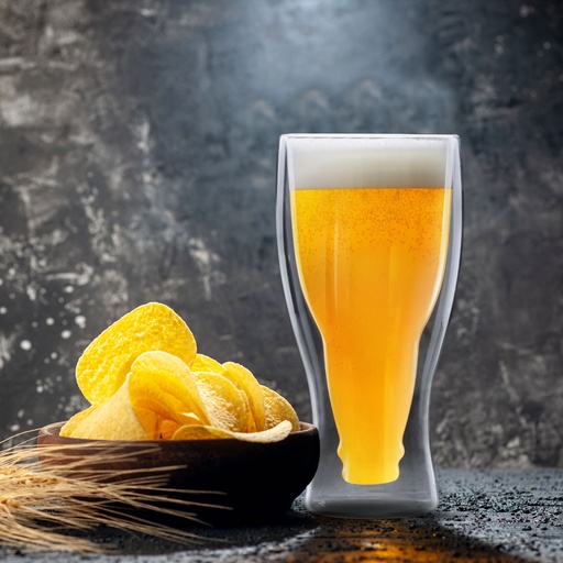 [57176G] Pahar pereti dubli, pt bere, frappe, suc, 350 ml