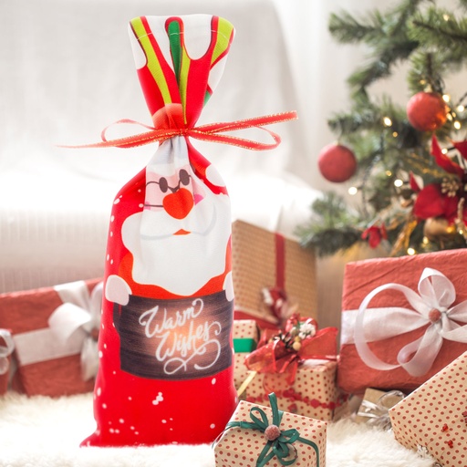 [58727A] Invelitoare pt sticle, Mos Craciun, 32x12.5cm