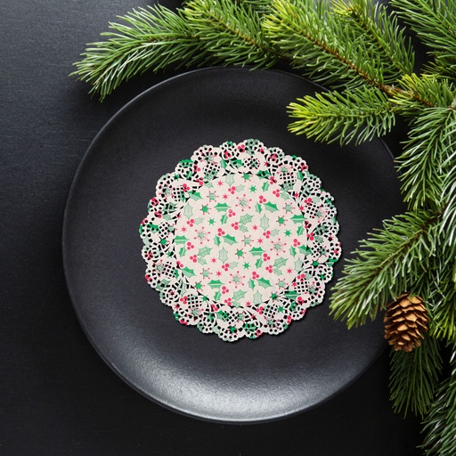 [58698] Napron de hartie - decor de Craciun - 26,5 cm - 10 buc / pachet