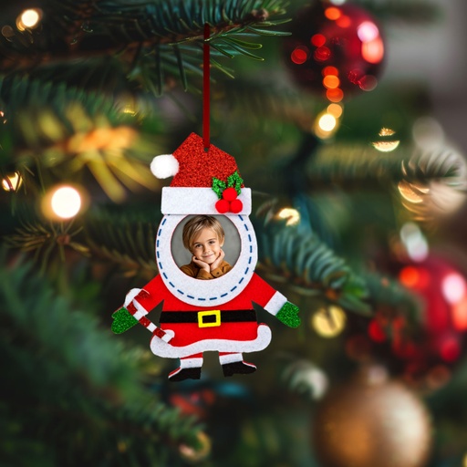 [59730] Decoratiune foto din fetru, cu clopotel, 3 modele, 13x17cm