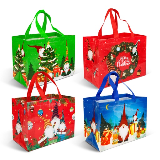 [59729] Punga decorativa pentru cadouri – 31 x 25 x 17 cm – 4 modele – material textil netesut