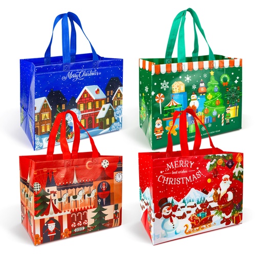 [59728] Punga decorativa pentru cadouri – 31 x 25 x 17 cm – 4 modele – material textil netesut