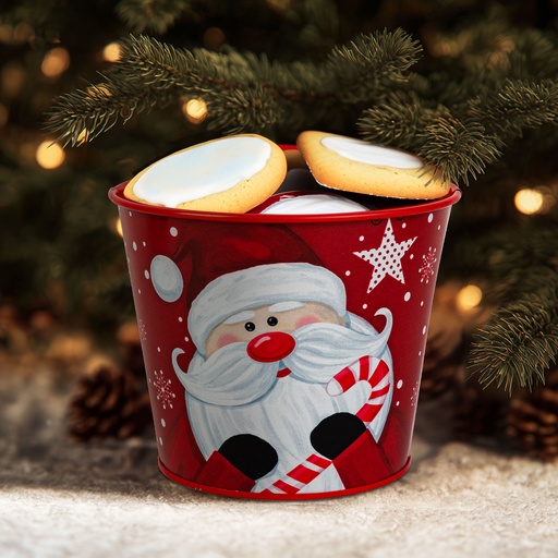 [59724A] Ghiveci decorativ din metal, model Mos, 13x11cm