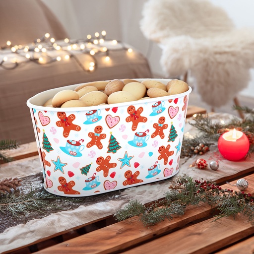 [59722A] Cos decorativ, metalic, 19x11.5x9.5cm