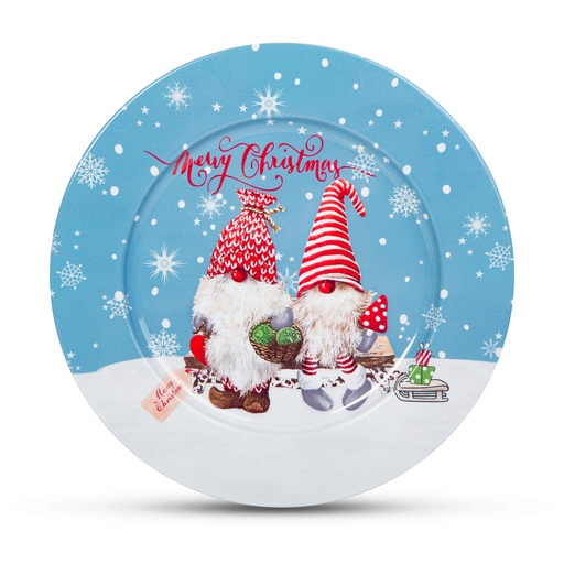 [58555A] Tava de Craciun, metal, elf, 33cm