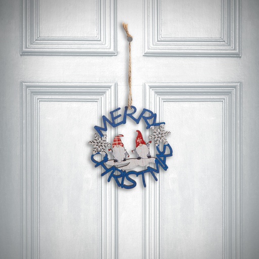 [58547B] Decor Craciun, pitici din lemn, albastru, 10cm