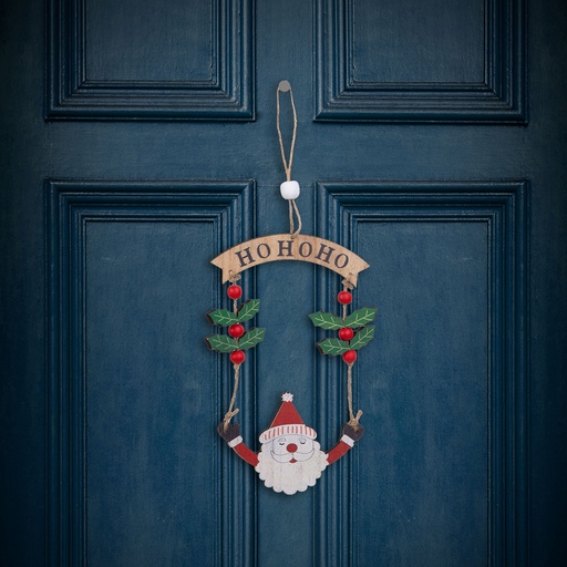 [58545A] Decor Craciun, lemn, Mos Craciun, 13x17cm