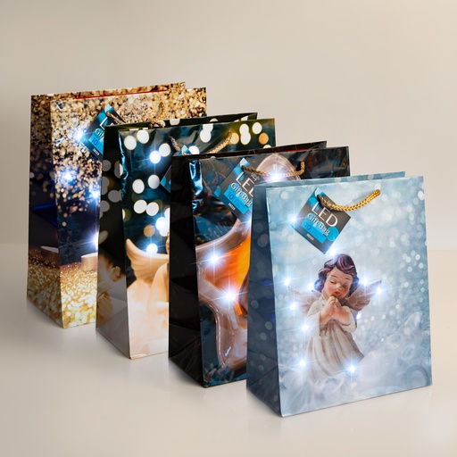 [58325] Pungi cadou, LED, 265x127x330mm, set 12 buc.