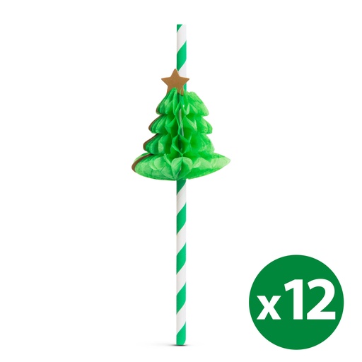 [57603C] Paie de hartie, bradulet 3D, 197x6mm, set 12 buc.