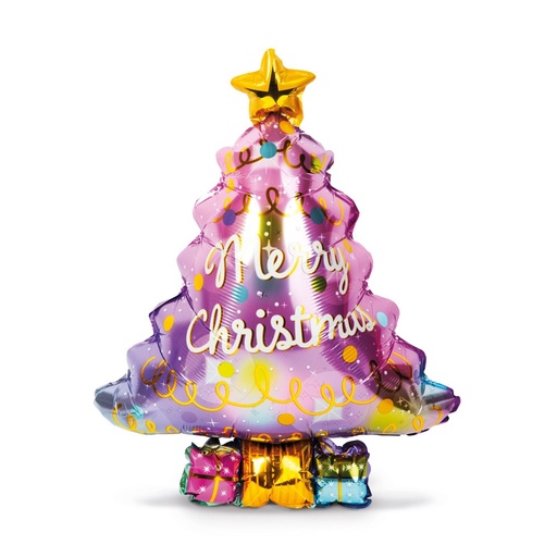 [58241H] Balon de Craciun - folie de aluminiu - brad - 58 x 83 cm