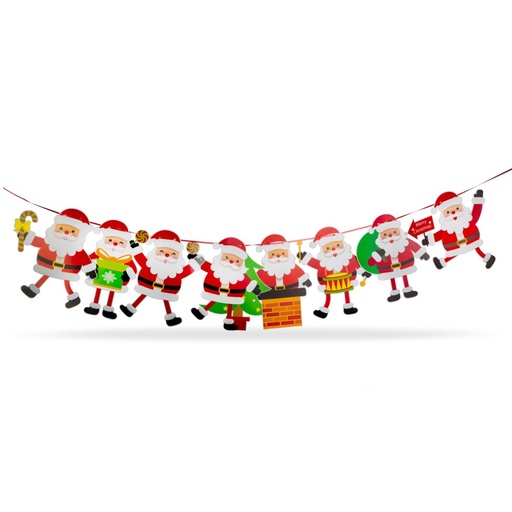 [58585B] Ghirlanda de hartie Mos Craciun, 8 buc., 3.5m