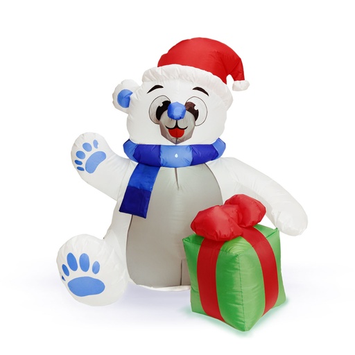 [58067K] Urs polar gonflabil, 6 LED, IP44, 120cm