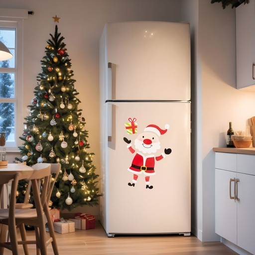 [58963A] Magnet pentru frigider, Mos Craciun, 40x25cm