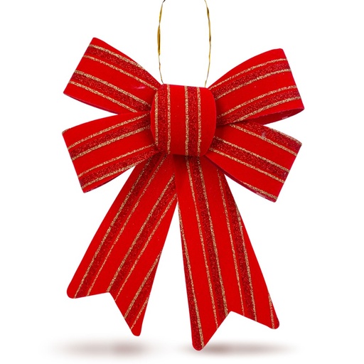 [58958] Decor Craciun, fundita, rosu, 18x25cm