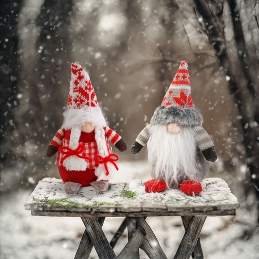 [58348] Elf scandinav de Craciun, 8x14x20cm