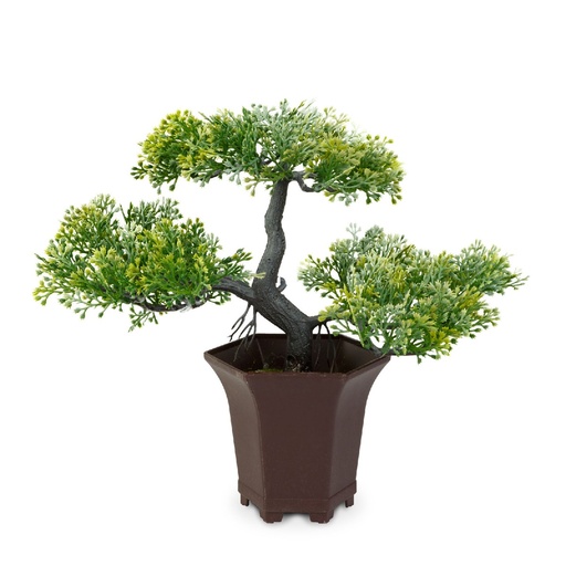 [11895] Planta artificiala decor, bonsai verde, 25x9cm
