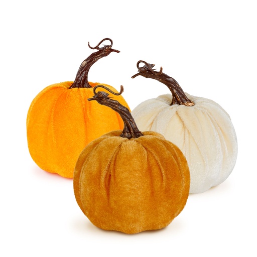 [59030] Dovleac decorativ cu finisaj sclipitor, 3 modele, 11x13cm