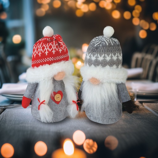 [59507] Decor Craciun, spiridus scandinav textil, 2 modele, 20cm