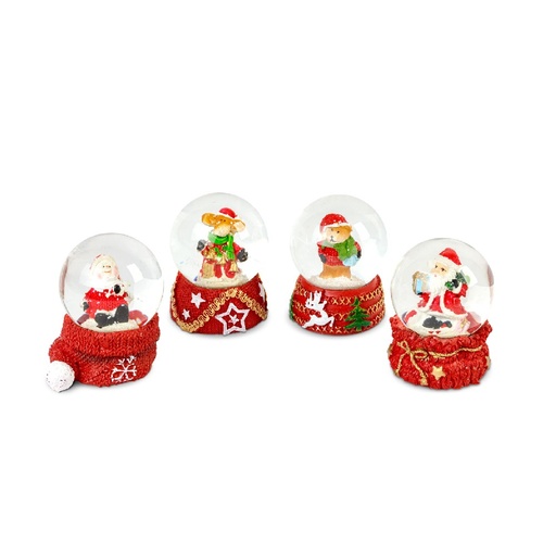 [58061E] Glob de Craciun cu zapada – 4 modele – O45 x 62 mm