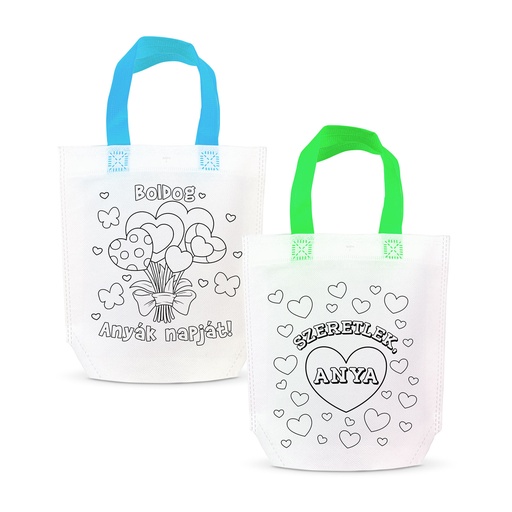 [57318F] Geanta cadou colorabila, cu 4 markere, 24x22cm