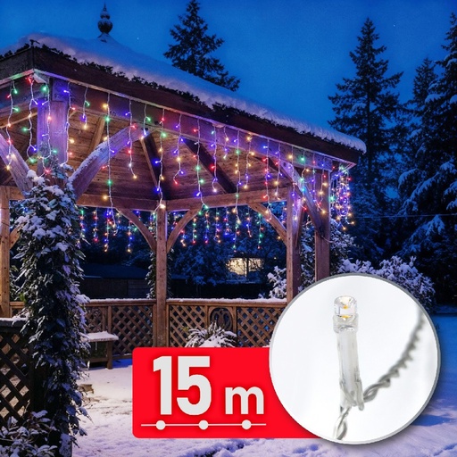 [59770] Luminite Craciun, 600 LED cablu transparent, 15m