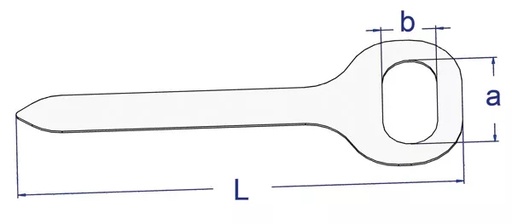 [57.10] Fixator T, 42x22 mm, pentru capse ovale