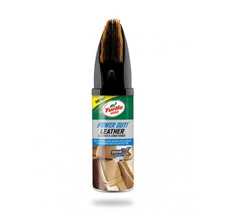 [RPR 3209] Power Out Leather Cleaner Turtle WAX 400 ML - spray cu perie pentru curatare suprafete din piele