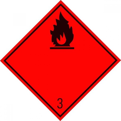[RPR 3963] Autocolant ADR, Clasa 3n, Transport Lichide Inflamabile, 300x300mm