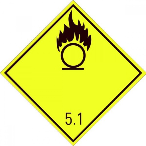 [RPR 3967] Autocolant ADR, Clasa 5.1, Substante Comburante Carburanti, 300x300mm