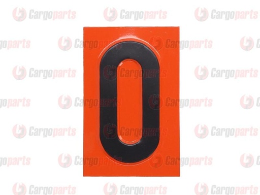 [RPR 3050] Indicator ADR Cifra 0, Interschimbabila Folosita La Placa Europeana ADR, 8 x 12.4 cm ( 80 x 124 mm )