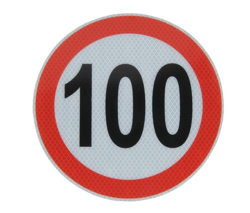 [RPR 3039] Autocolant Limitatoare Viteza Reflectorizant 100 km/h, Diametru 20 cm ( 200 mm )